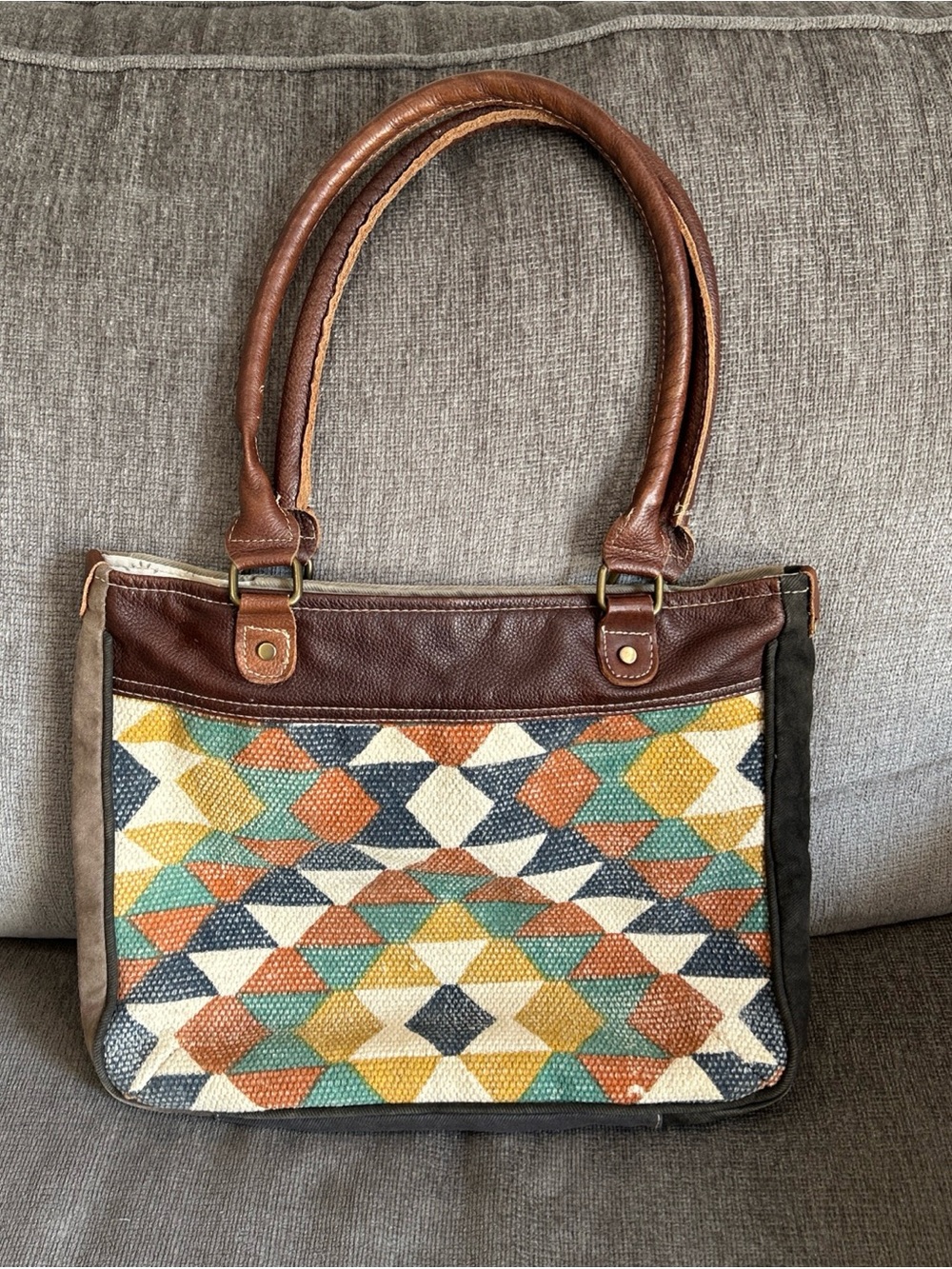 Myra Bag Unwind Tote Bag Shoulder Handbag Aztec Boho Women’s Brown
